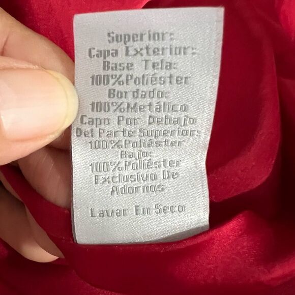 NWT!Pearl of Marchesa Red/Purple Beaded Embroidered Tulle Prom Party Dress Sz 4 - Picture 11 of 15